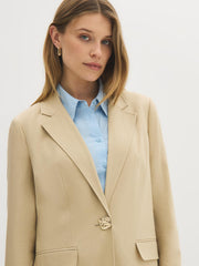 Linen-Blend Blazer