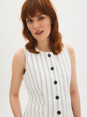 Striped Tie-Back Vest Top