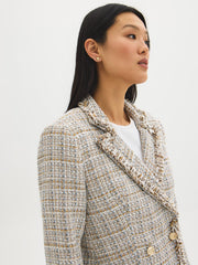 Double-Breasted Boucle Blazer