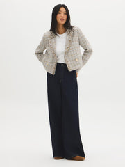 Double-Breasted Boucle Blazer