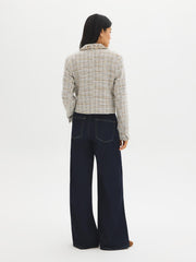 Double-Breasted Boucle Blazer
