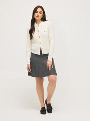 Sweater Knit Pleated Skirt