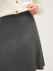 Sweater Knit Pleated Skirt