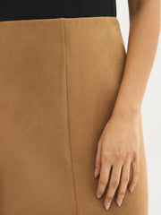 Faux Suede Pencil Skirt