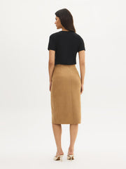 Faux Suede Pencil Skirt