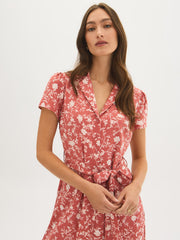 Printed Midi Shirt Dress