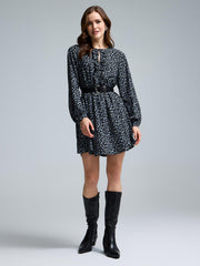 Ditsy Floral Front Ruffle Mini Dress