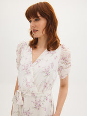 Floral Wrap-Front Midi Dress
