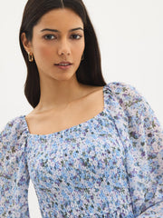 Floral Smocked Mini Dress
