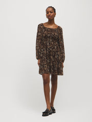 Printed Smocked Mini Dress