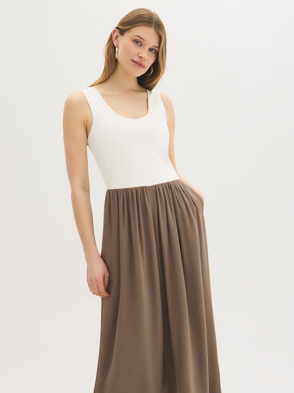 2-Fer Cotton-Blend Jumpsuit