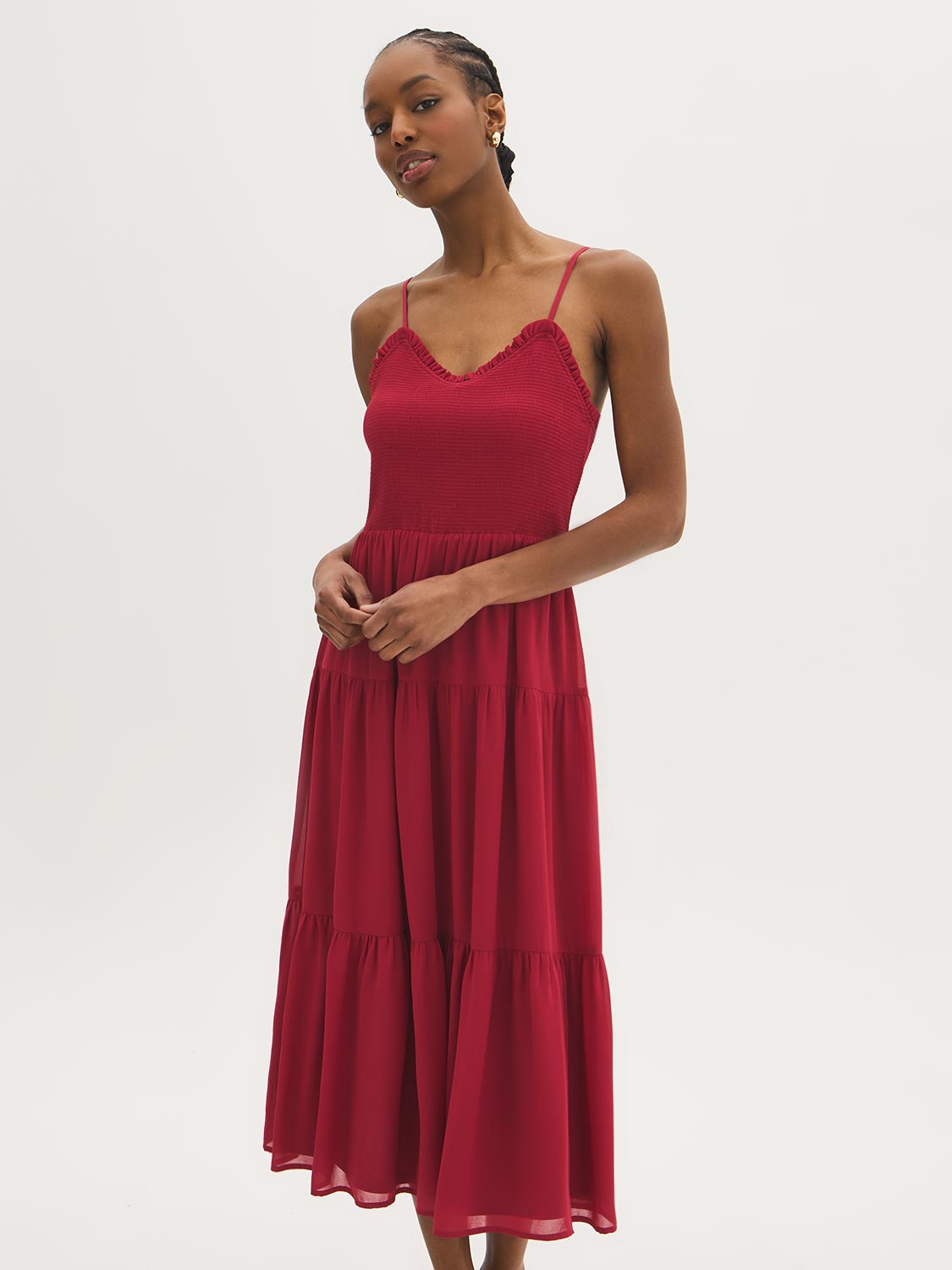 Tiered Chiffon Dress