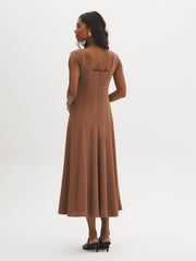 Sleeveless Panel Midi Dress