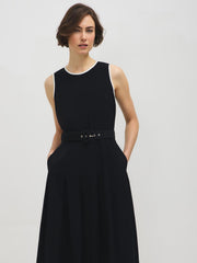 Sleeveless Box Pleat Dress