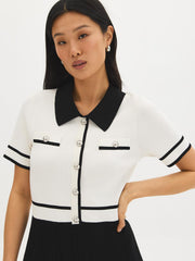 Colour Block Mini Sweater Dress