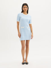 Plaid Mini Sweater Dress