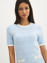 Plaid Mini Sweater Dress