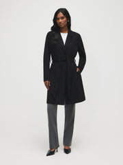 Faux Suede Mid-Length Coat