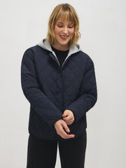 Quilted Jacket With Removable Hood
