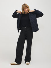 Quilted Jacket With Removable Hood