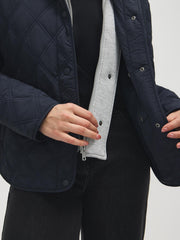 Quilted Jacket With Removable Hood