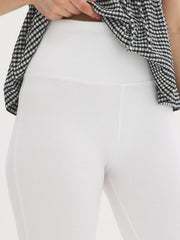 Cotton-Blend Crochet Capri Leggings