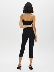 Lace Trim Capri Leggings