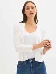 Textured Cropped Cardigan