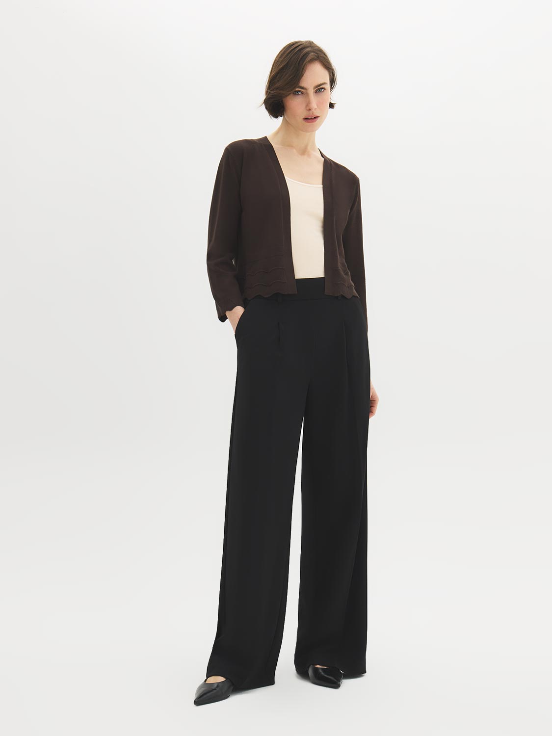 Pointelle Bolero Cardigan
