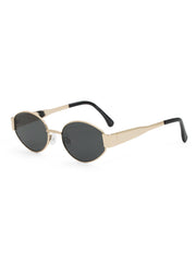 Oval Frame Metal Sunglasses