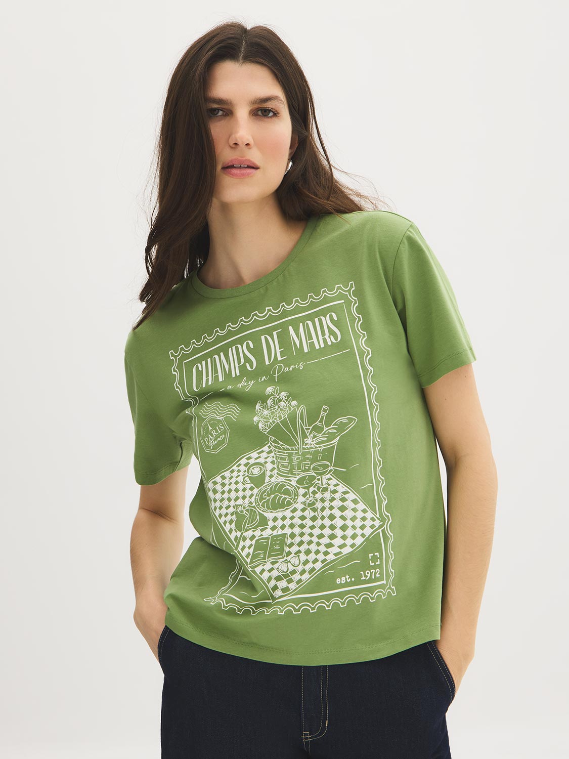 Cotton-Blend Graphic Tee