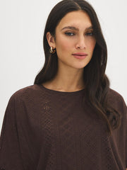 Eyelet Dolman Sleeve Top