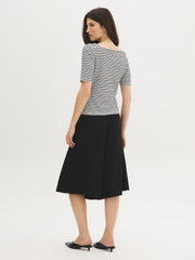 Cotton Textured Striped Top
