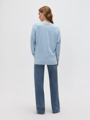 V-Neck Button-Detail Top