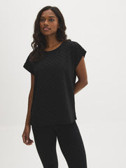 Eyelet Dolman Sleeve Tee