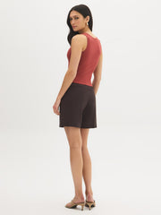 Cotton-Blend Bra Insert Top