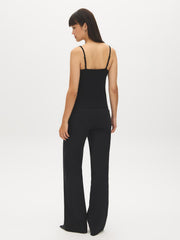 Cotton-Blend Lace-Trim Tank Top