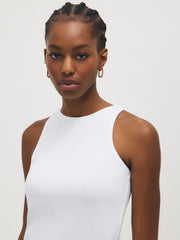Cotton-Blend Ribbed Tank Top