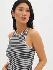 Striped Cotton-Blend Tank Top