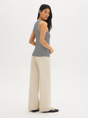 Striped Cotton-Blend Tank Top