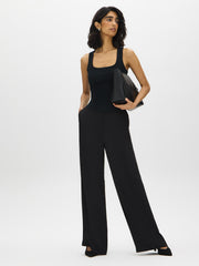 Cotton-Blend Square Neck Tank Top