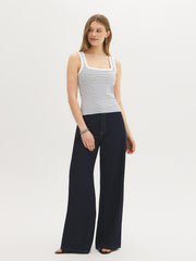 Cotton-Blend Striped Tank Top