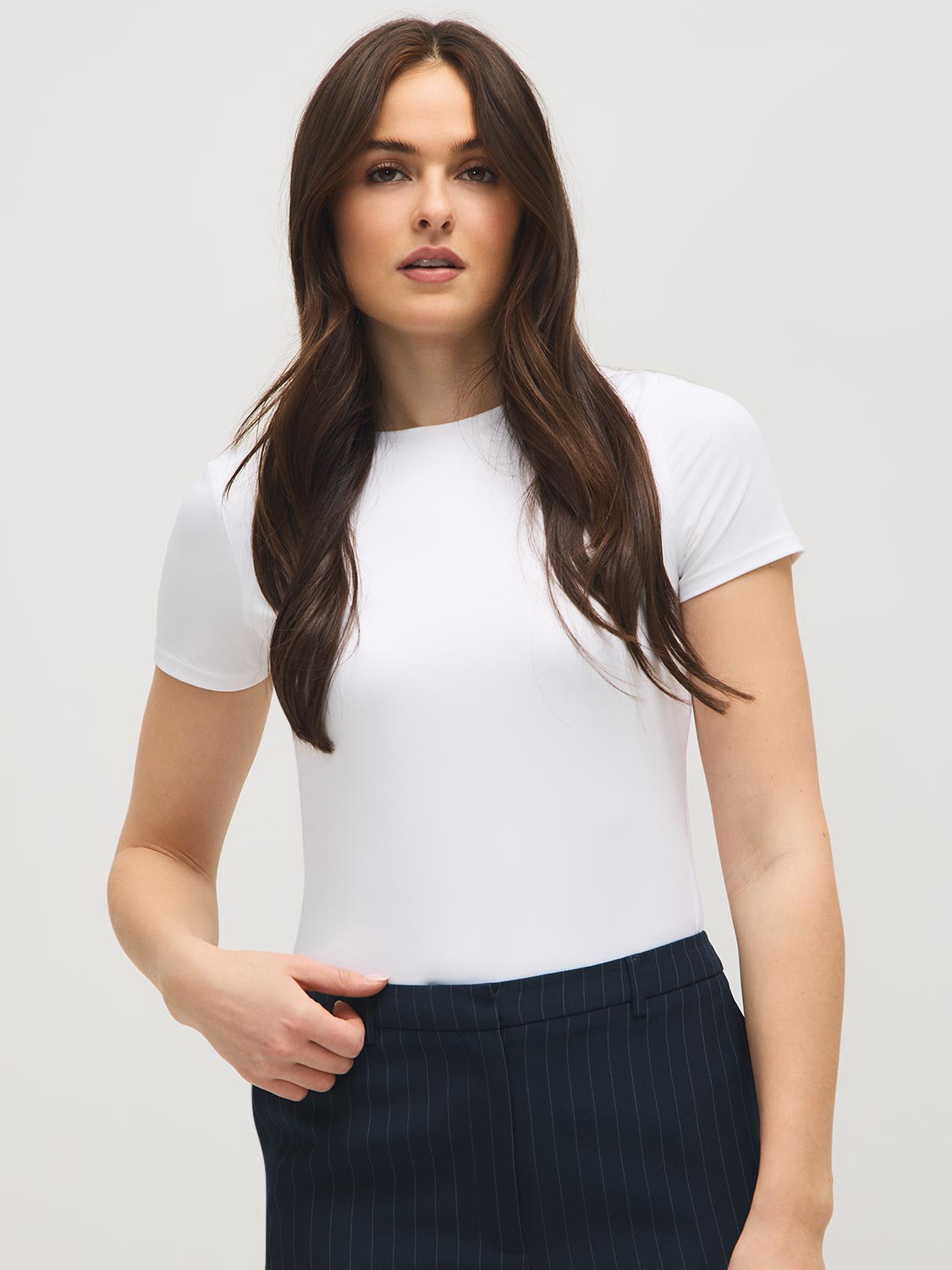 Double Layer Crew Neck T-Shirt