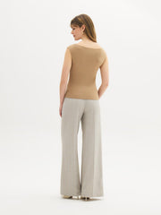 Double Layer Boat Neck Top