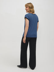 Striped Cuffed Dolman Sleeve T-Shirt