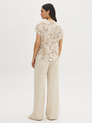Printed Dolman Sleeve Jersey T-Shirt