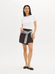 Cotton-Blend Ribbed Tee