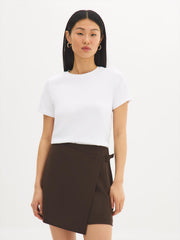Cotton-Blend Ribbed Tee