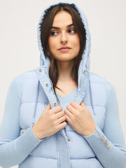 Long Hooded Puffer Vest