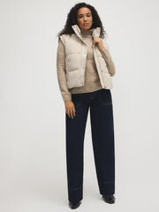 Short Puffer With Removable Sleeves